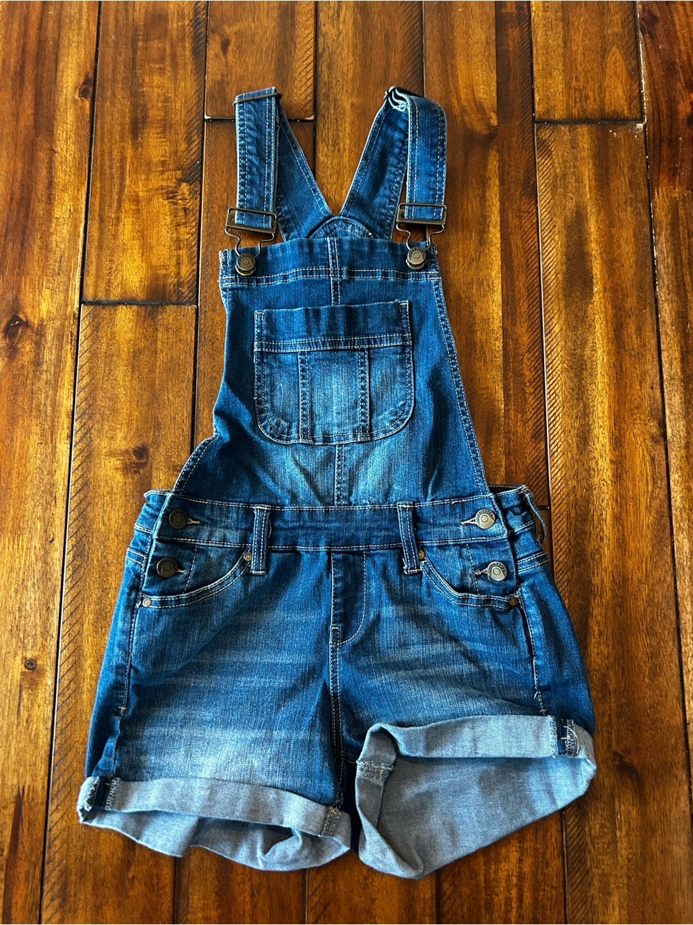 Denim Short Overalls - Blue